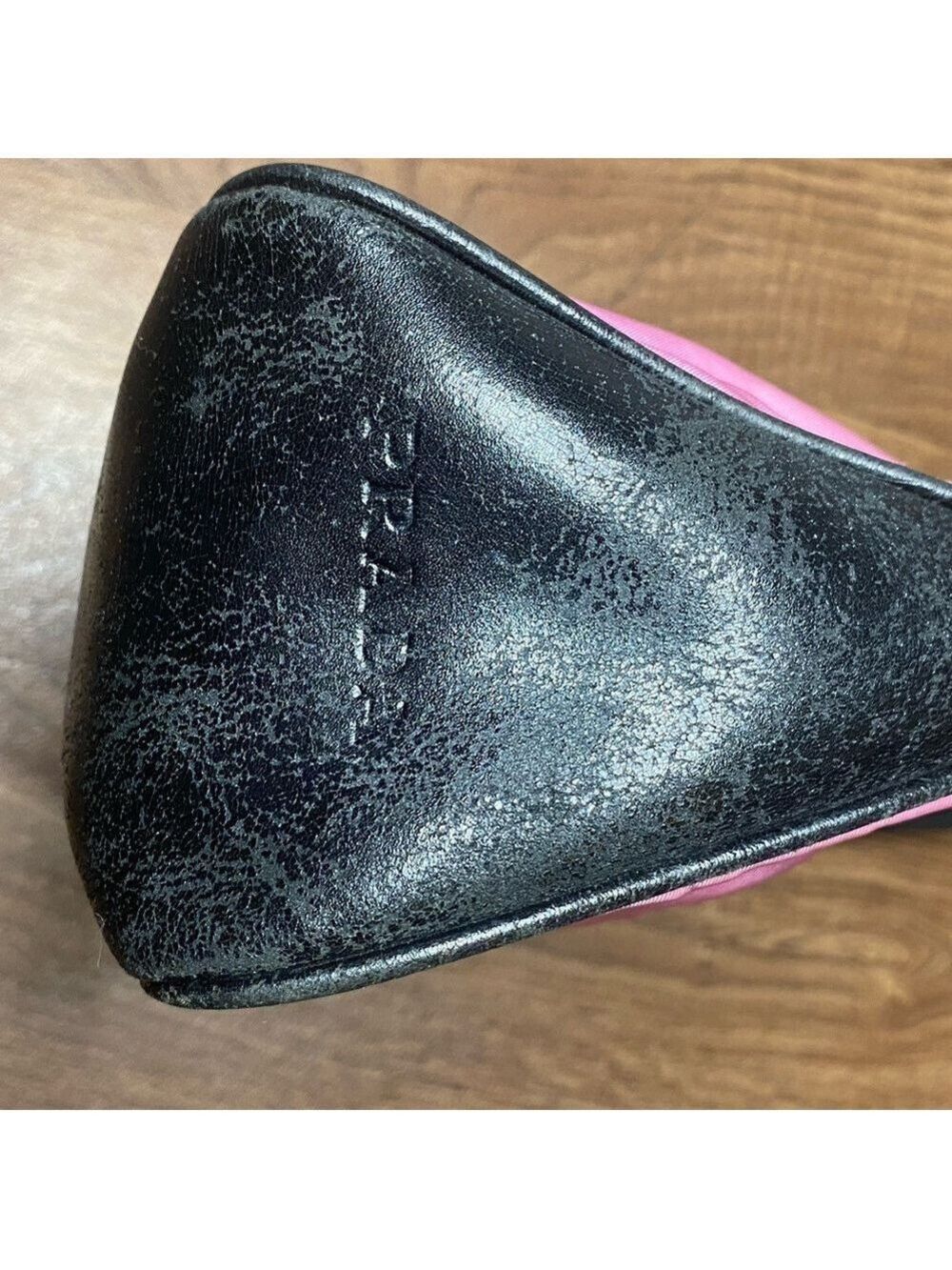Prada Pink and Black Nylon Shoulder Purse - Picture 13 of 15